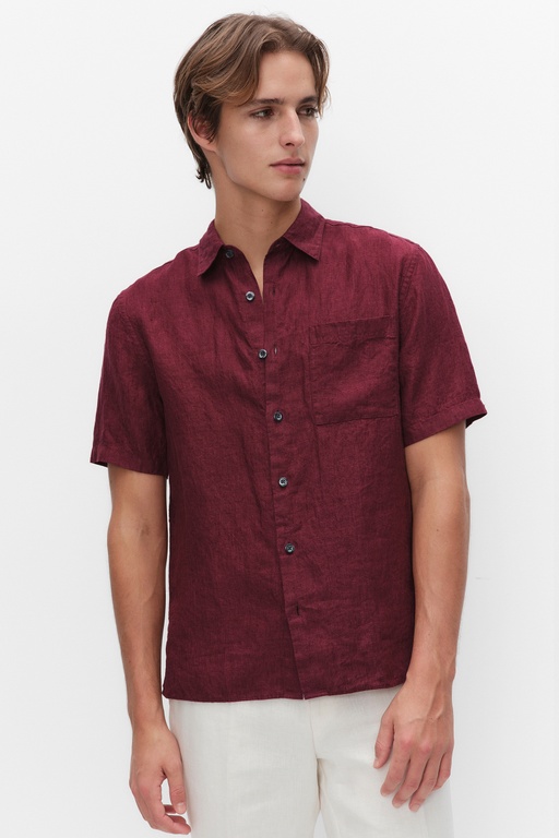 Edison linen shirt MARRON