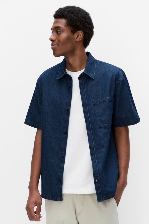 Robin denim shirt DK BLUE WASH
