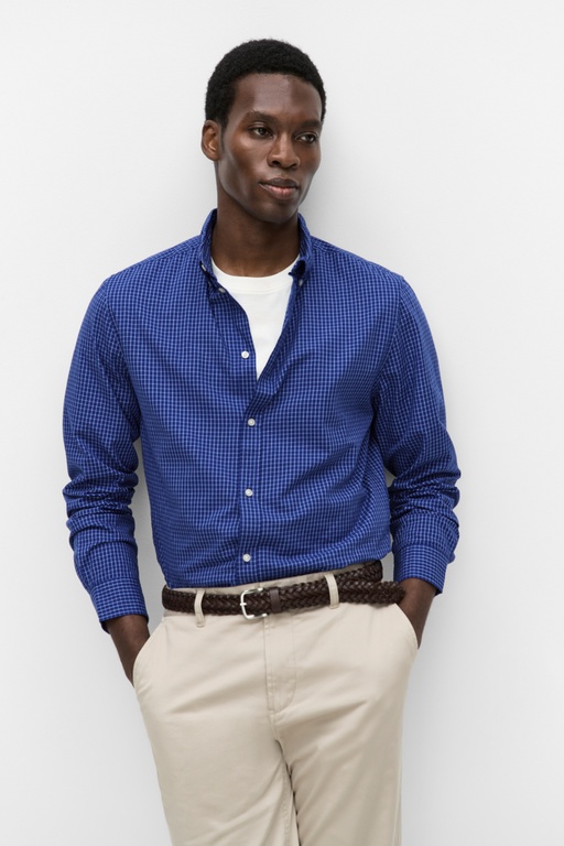 Clancy check shirt BLUE CHECK