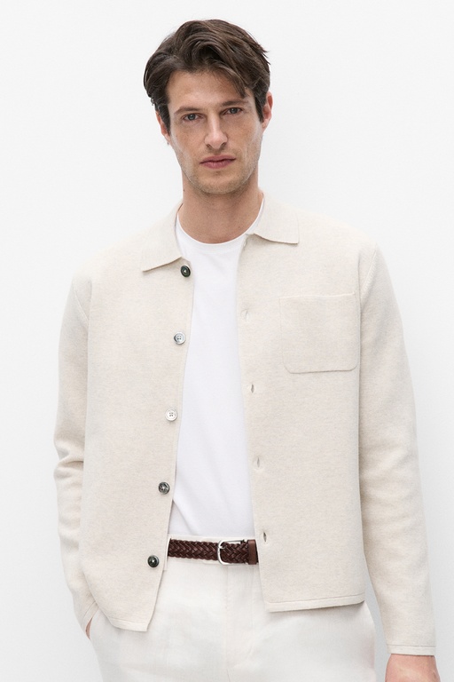 Alfie knit cardigan LIGHT BEIGE