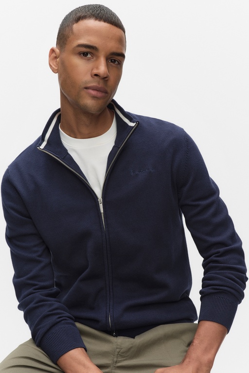 Tom zip cardigan DARK NAVY