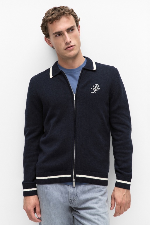 Rufus zip cardigan DARK NAVY