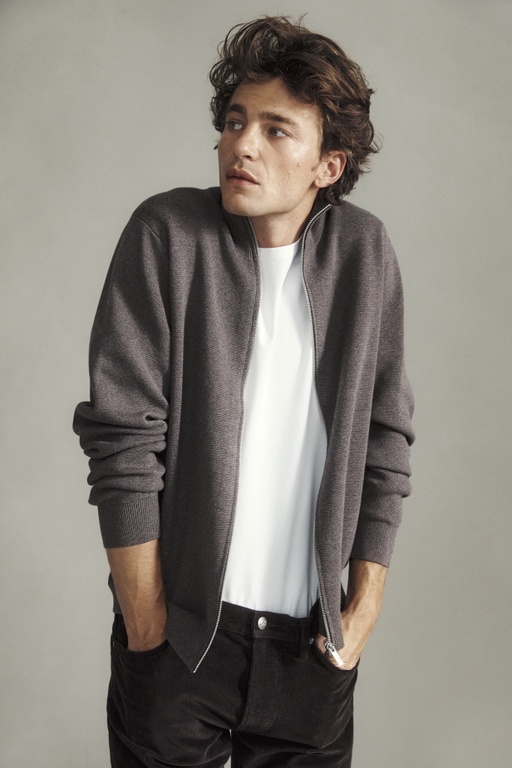 Theo zip cardigan Theo zip cardigan TAUPE MELANGE