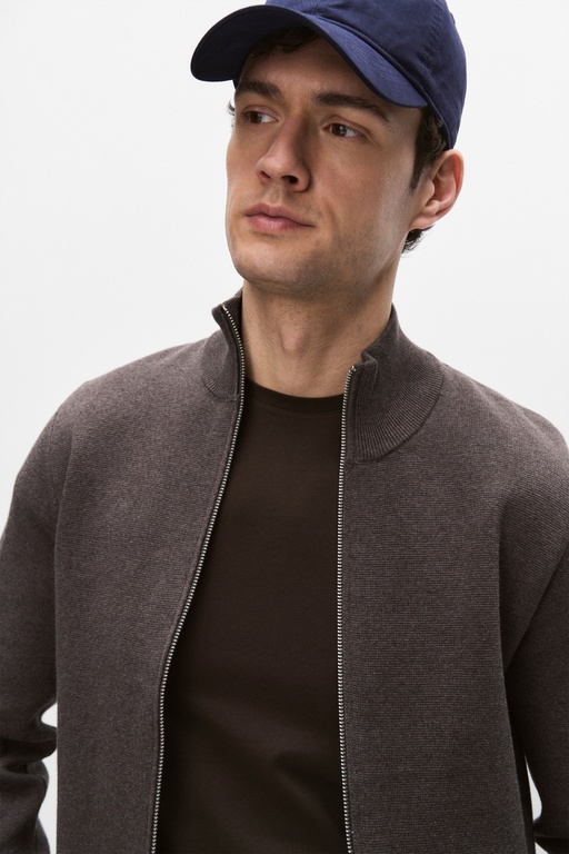 Theo zip cardigan Theo zip cardigan TAUPE MELANGE