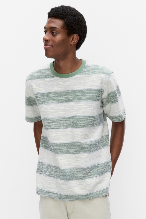 Liam tee GREEN STRIPE