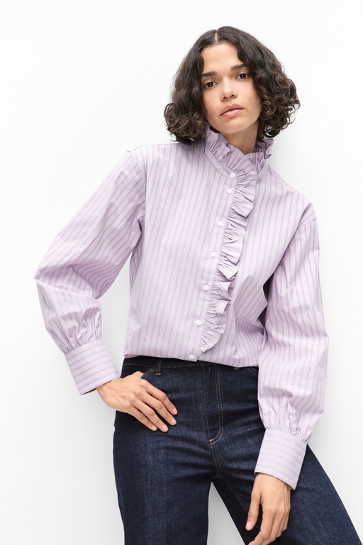 Adelina poplin shirt Adelina poplin shirt PURPLE STRIPE