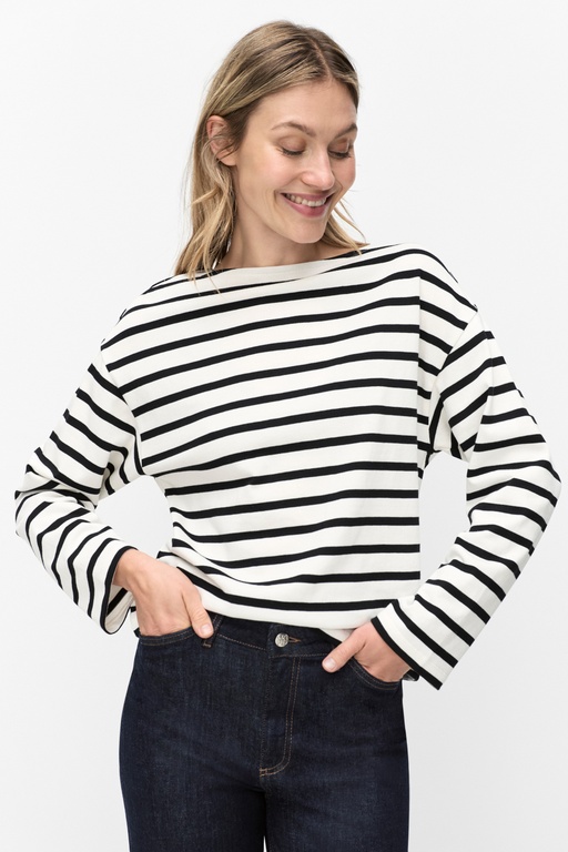 Esther top Esther top STRIPE BLACK WH