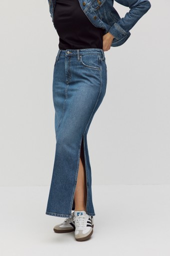 Side slit maxi skirt