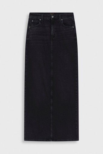 Back slit maxi skirt