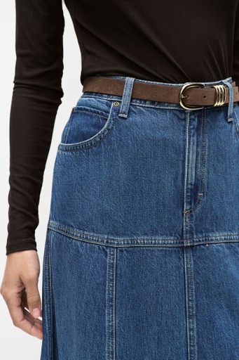 Seamed midi skirt