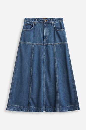Seamed midi skirt