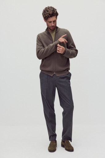Roman zip cardigan