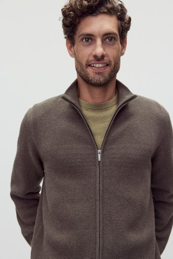 Roman zip cardigan