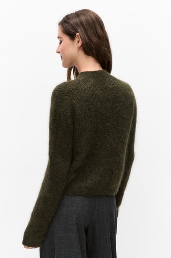 Andrea rib ls cardig
