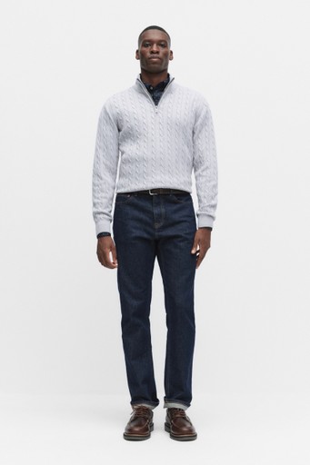 Jim cableknit halfzip