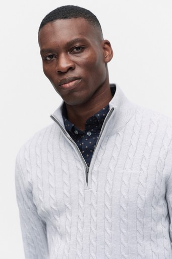 Jim cableknit halfzip