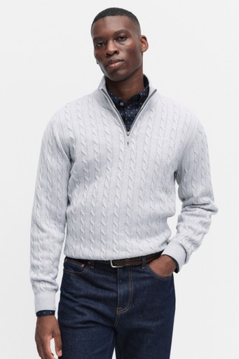 Jim cableknit halfzip