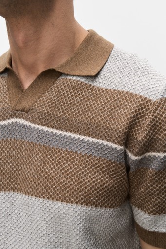 Brett jacquard poloshirt