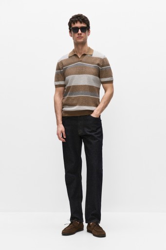 Brett jacquard poloshirt