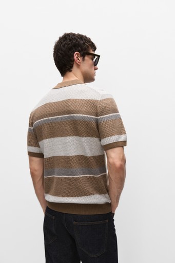 Brett jacquard poloshirt