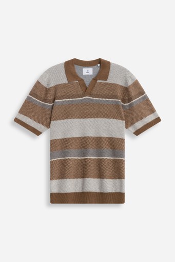 Brett jacquard poloshirt