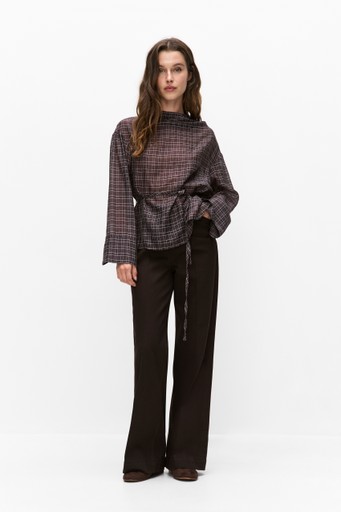 Phoebe check blouse