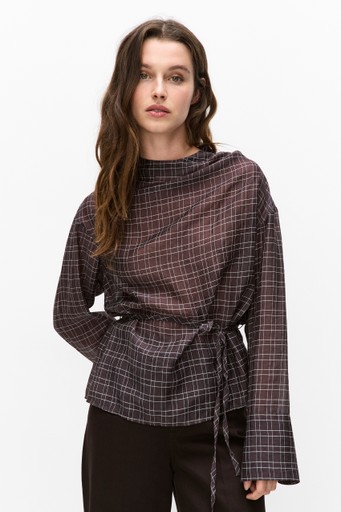Phoebe check blouse