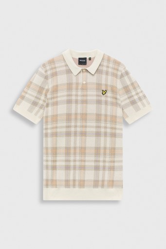 Tartan knitted polo