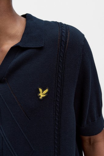 Argyle knitted polo