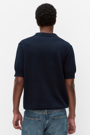 Argyle knitted polo