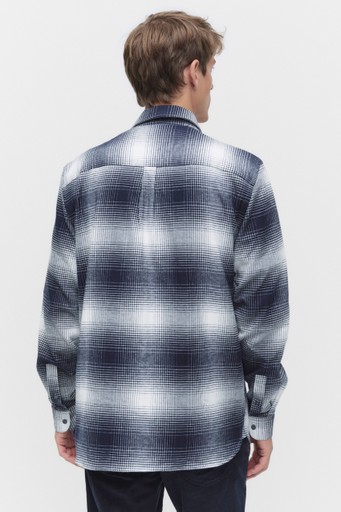 Ombre check fl shirt
