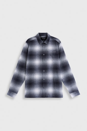 Ombre check fl shirt