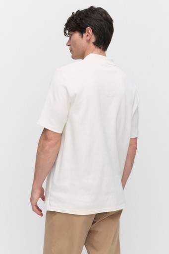Ribbed polo shirt