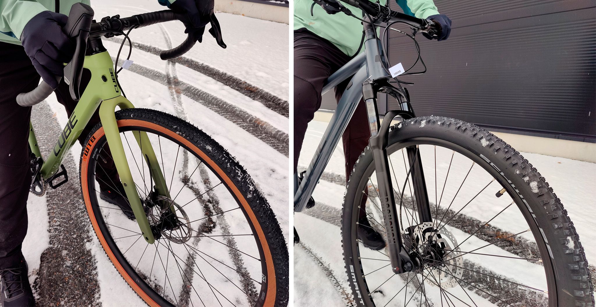 Gravelpyörän keula ja maastopyörän keula