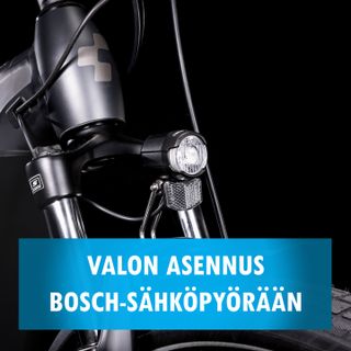 Valon asennus Bosch-sähköpyörään Valon asennus Bosch-sähköpyörään