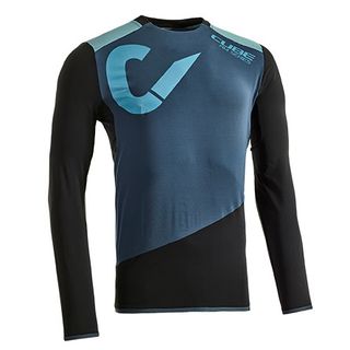 Cube AM Round Neck Pitkähihainen maastopyöräilypaita sininen