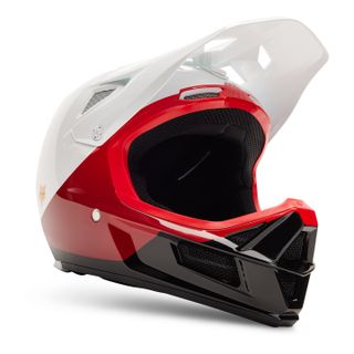 FOX Racing Rampage Comp Fullface pyöräilykypärä valkoinen ja punainen