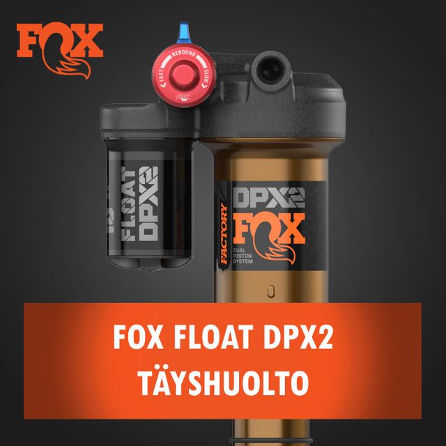 Fox Float DPX2 iskunvaimentimen täyshuolto