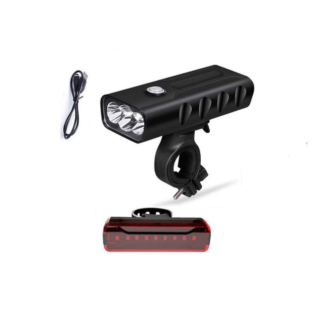 Viking polkupyörän valosetti USB-ladattava 2400Lm