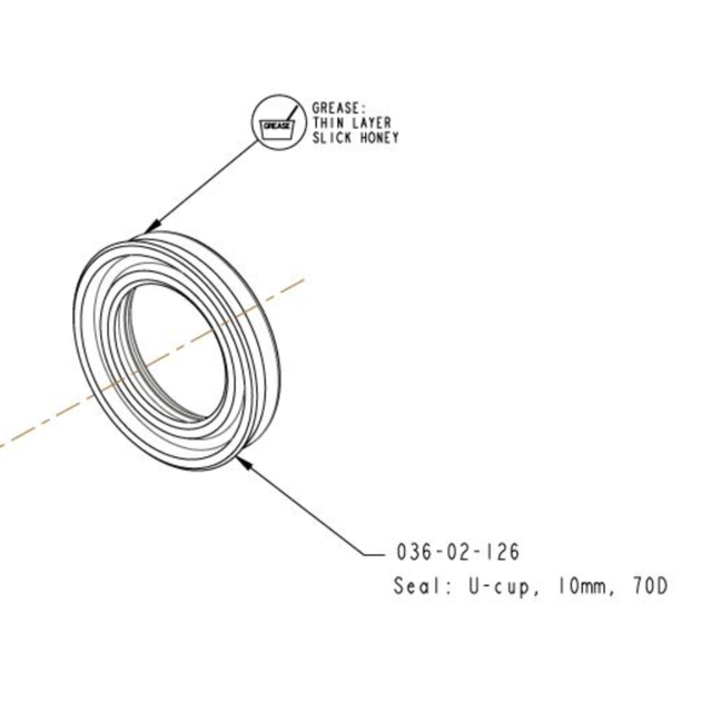 FOX 036-02-126 Seals U-Cup 10mm 70D