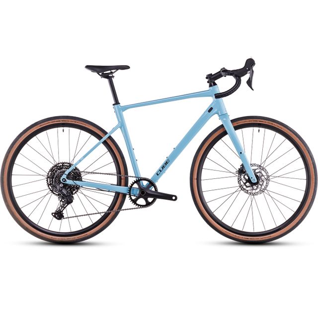Cube Nuroad Pro Gravel-pyörä. Värinä mayablue´n´black.