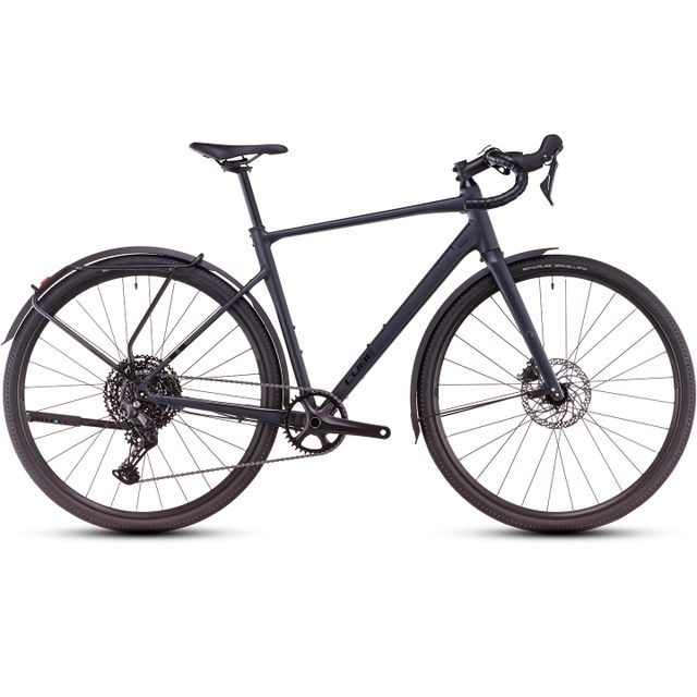 Cube Nuroad Pro FE gravel-pyörä. Värinä night´n´black.
