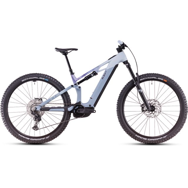 CUBE stereo hybrid one44 hpc race 800 sähköpyörä. Värinä pidgeonblue´n´art.