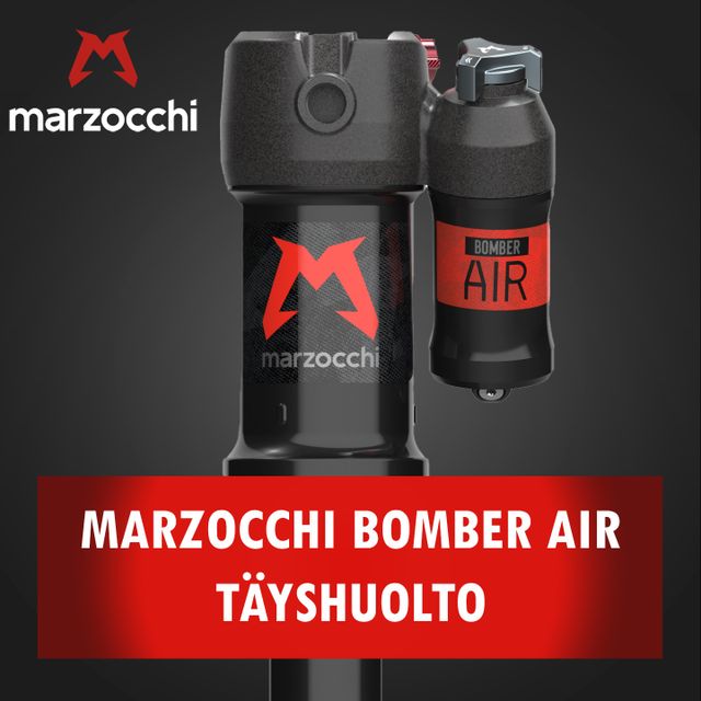 Marzocchi Bomber Air takaiskunvaimentimen täyshuolto