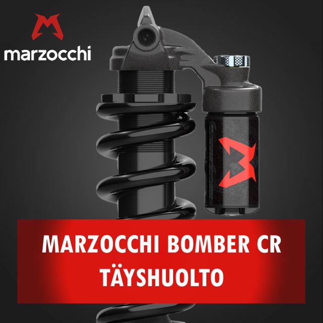 Marzocchi Bomber CR takaiskunvaimentimen täyshuolto