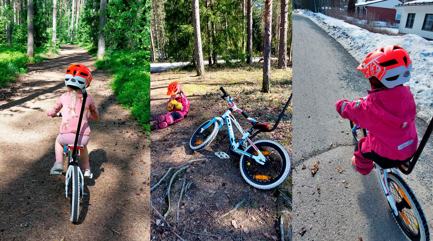 Pyöräilyä kovalla pakkasella