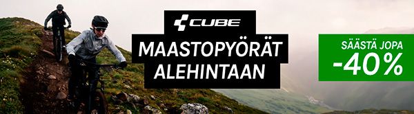 Cube maastopyörät ale-hintaan.