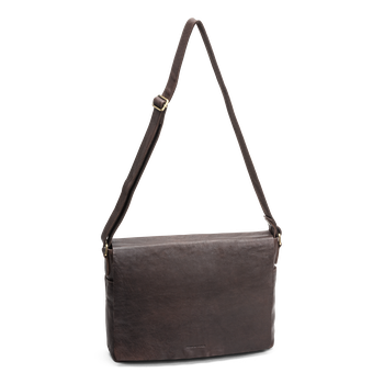 Dataveske messenger 16" i skinn Brun