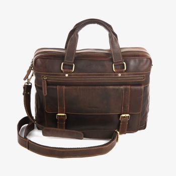 PC-veske Briefcase 13,3" skinn Brun