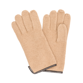 Hanske Dame Tovet ull Beige